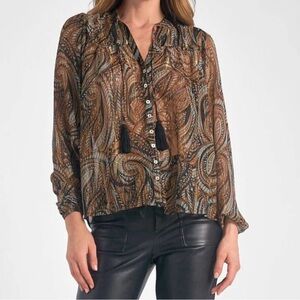Elan Paisley Blouse
